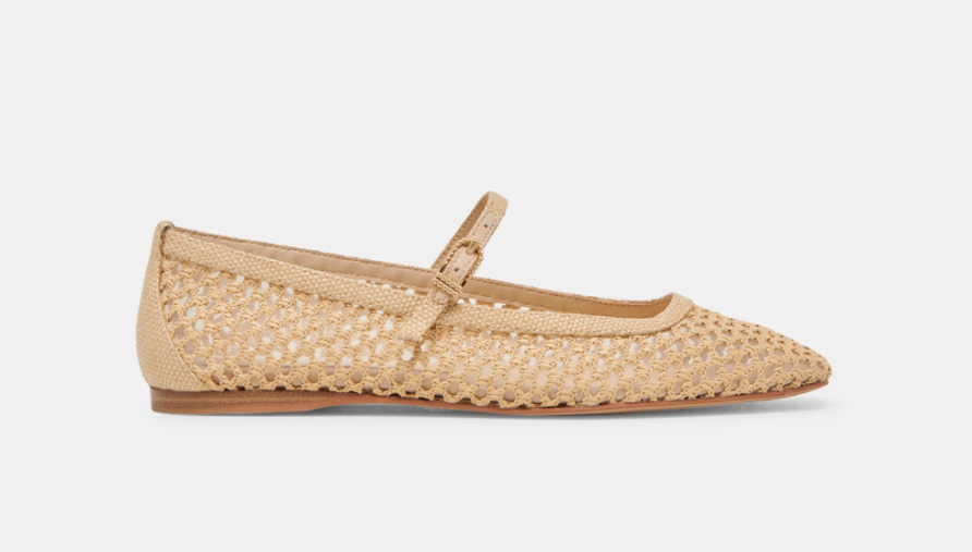Reyes Ballet Flat - Natural Woven Raffia - 6