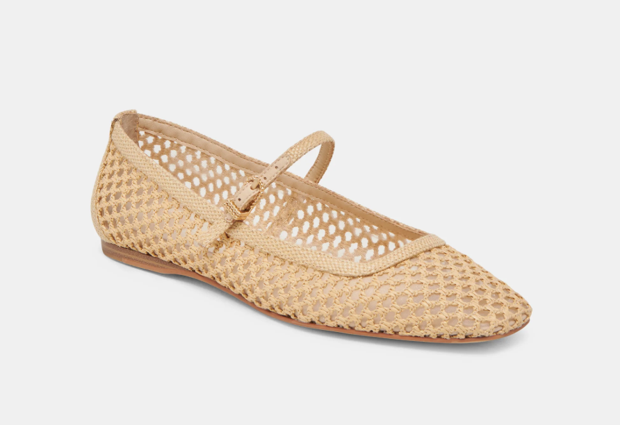 Reyes Ballet Flat - Natural Woven Raffia - 6