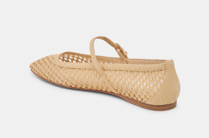 Reyes Ballet Flat - Natural Woven Raffia - 6