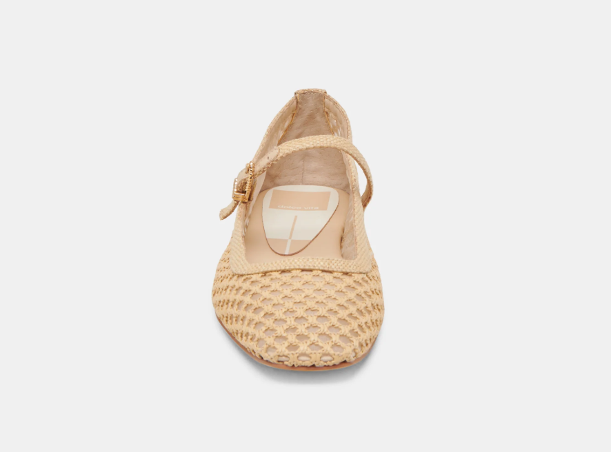 Reyes Ballet Flat - Natural Woven Raffia - 6