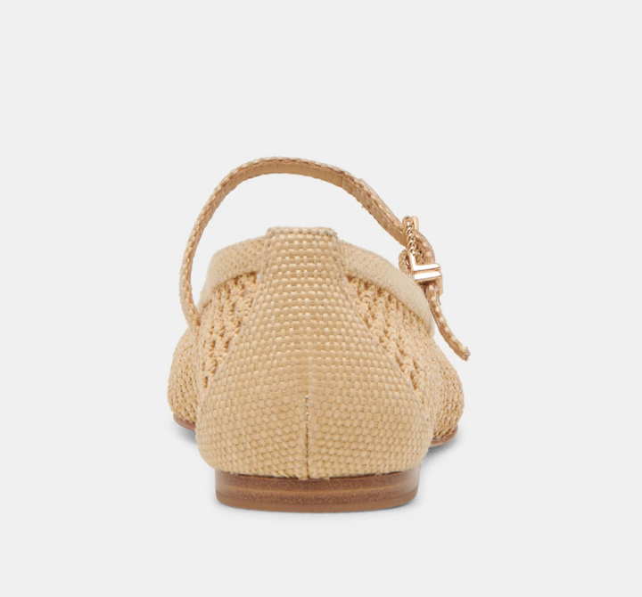 Reyes Ballet Flat - Natural Woven Raffia - 6