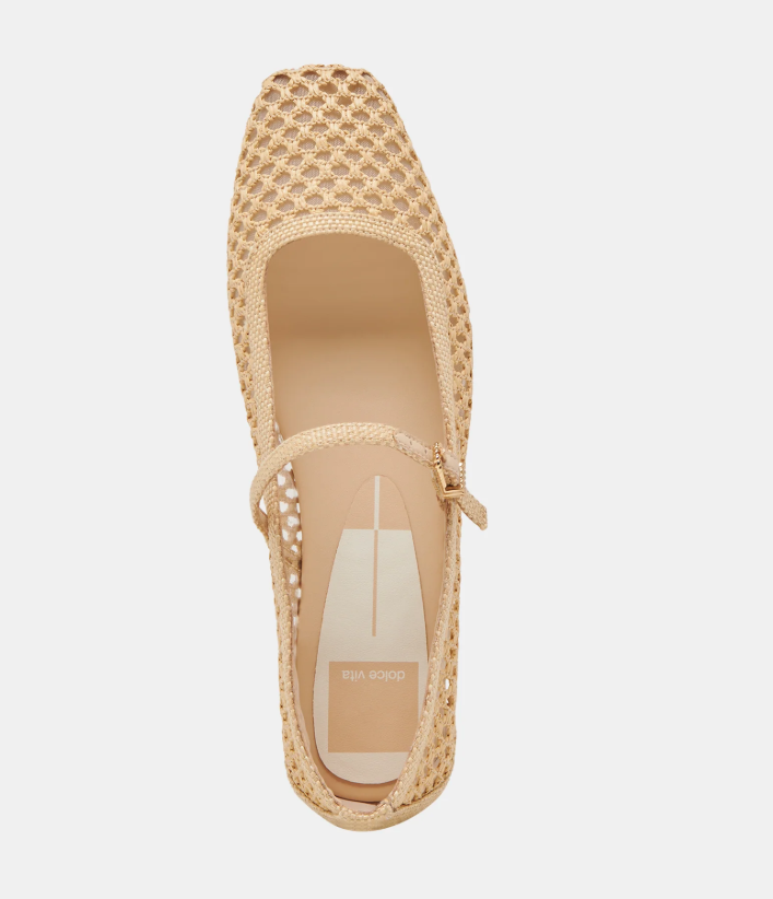 Reyes Ballet Flat - Natural Woven Raffia - 6