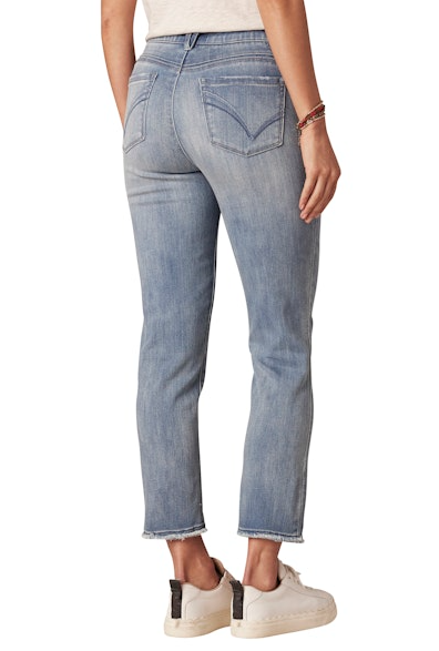 27/14" "Ab" Solution High Rise Slim Straight W/ Cascading Jean