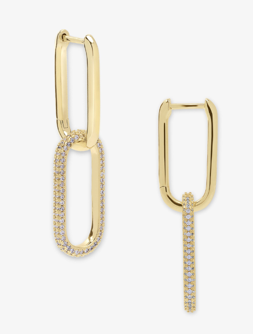 Carrie Pave Chain Convertible Huggies - GOLD