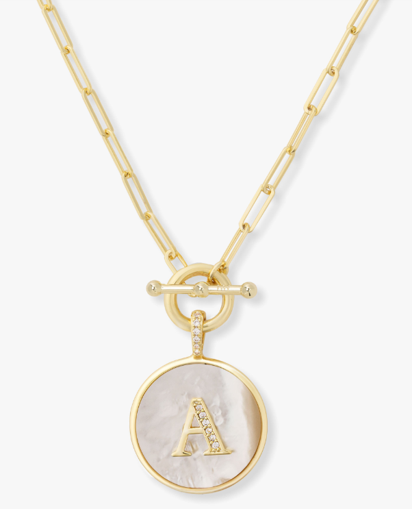 A Love Letters Medallion Necklace - GOLD
