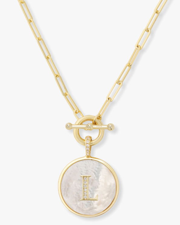L Love Letters Medallion Necklace - GOLD