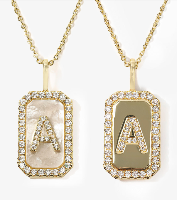 A Love Letters Double-Sided Necklace - GOLD