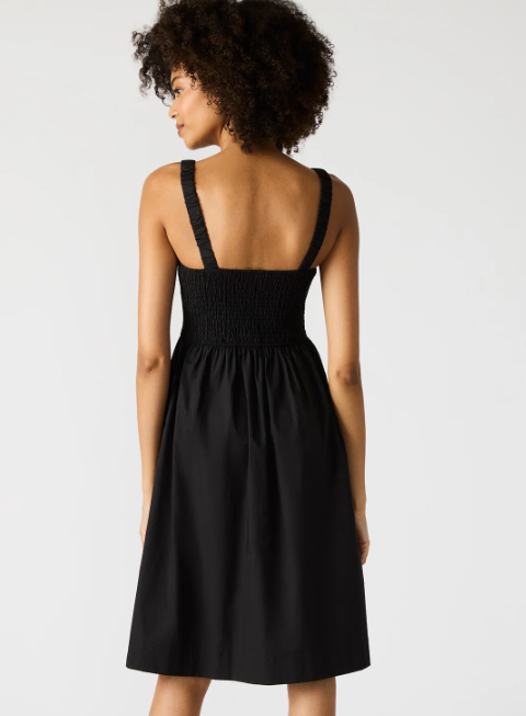 Fleur Flowy Midi Dress- Black