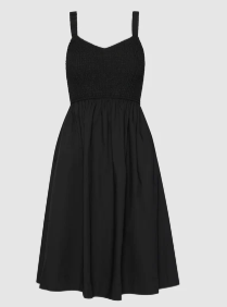 Fleur Flowy Midi Dress- Black