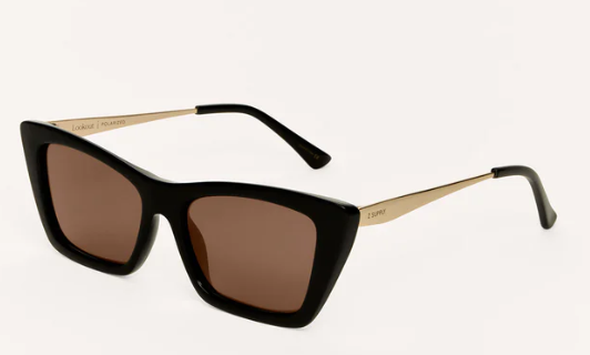 Lookout Polished Black - Brown Polarized
