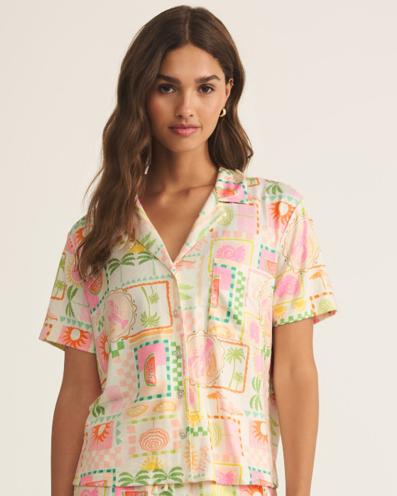 Beach Days Soleil Shirt- White - L