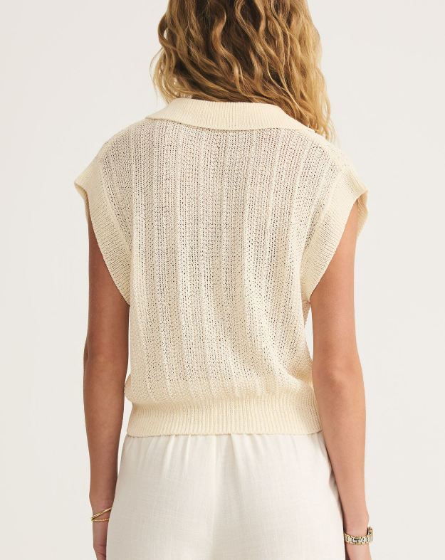 Lauden Polo Top- Sea Salt
