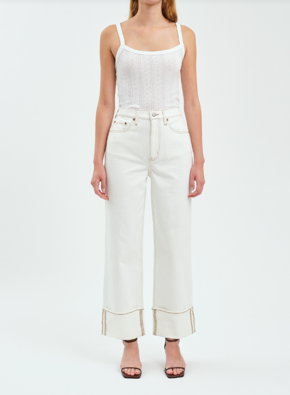 Eastside High Rise Loose Pant- Vanilla - 24