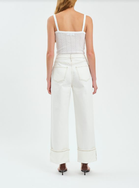 Eastside High Rise Loose Pant- Vanilla