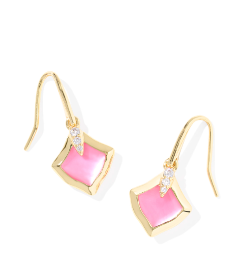 Joelle Small Drop Earrings Gold Azalea Illusion