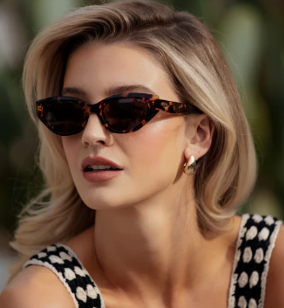 Loretta Ember Tortoise / Dark Brown Lens Sunglasses