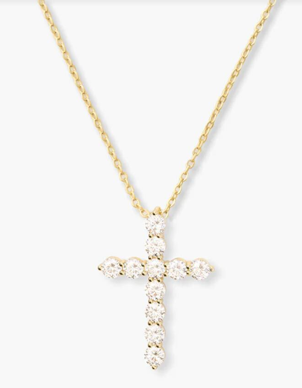 Oh She Fancy Small Cross Pendant- Gold