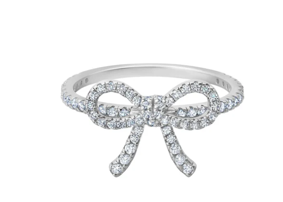Fairytale Bow Ring- Platinum - 6