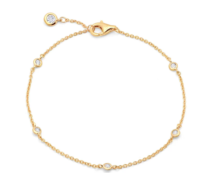 2mm Bezel Bracelet- 18K Gold