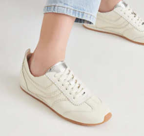 Delany Sneakers - Off White Leather - 6.5