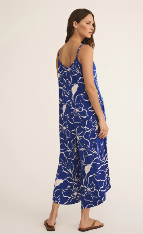 Cala Floral Flared Jumpsuit- Oceanside
