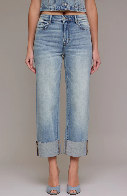 Ella Hr Wide Straight Pant- Vintage - 29