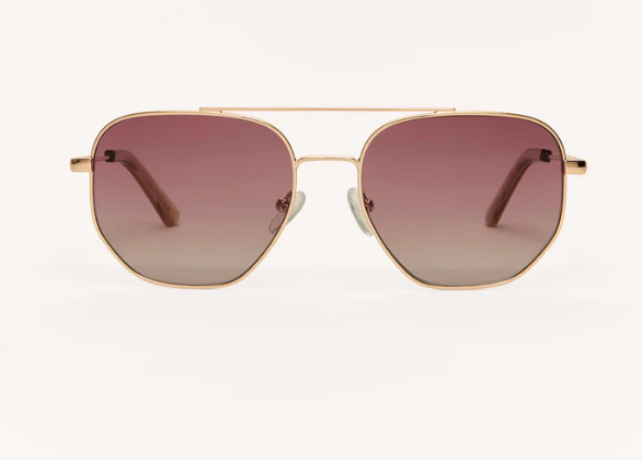 Highway Rose Gold Sunglasses- Gradient Polarized