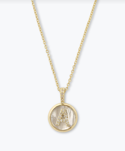 A Baby Love Letters Medallion Necklace