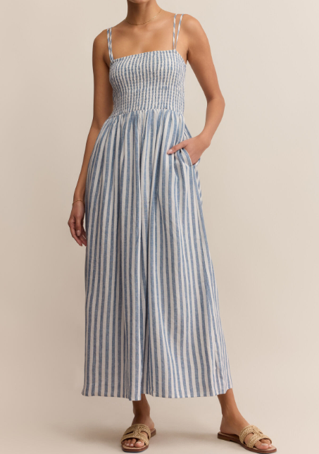 Nadine Striped Midi Dress - Boathouse