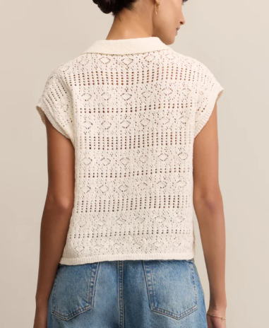 Kinsley Sweater Top - White - Xs