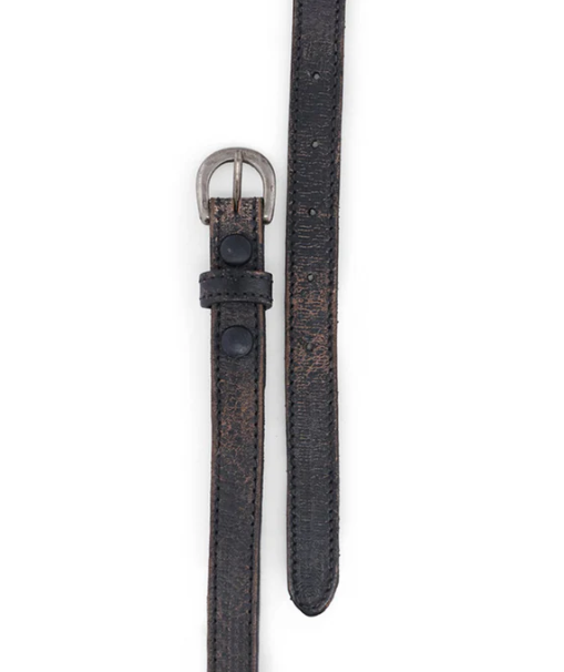 Monae Skinny Belt - Black Lux - Sm