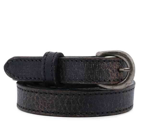 Monae Skinny Belt - Black Lux
