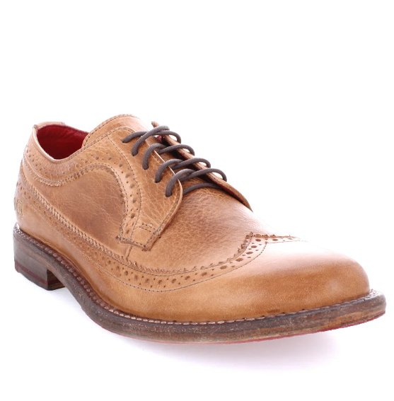 Lita Wingtip Flat Shoe - Tan Rustic - 6