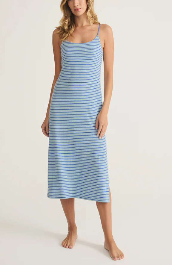 Sunday Rib Midi Dress - Salt Water