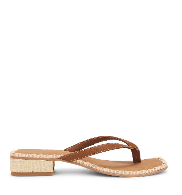 Barty Small Heel Sandal - Cognac - 6