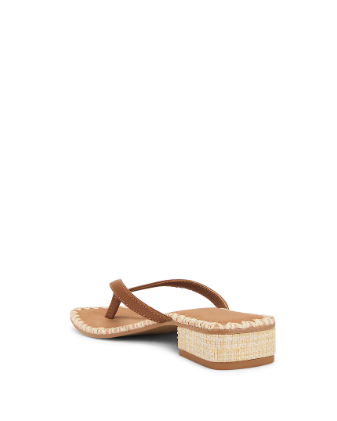 Barty Small Heel Sandal - Cognac