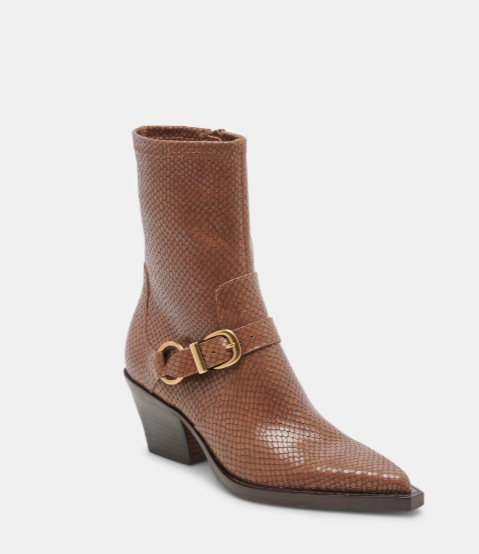 Rave Saddle Embossed Bootie - 6
