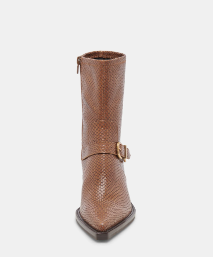 Rave Saddle Embossed Bootie