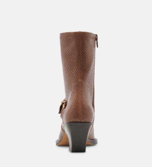 Rave Saddle Embossed Bootie