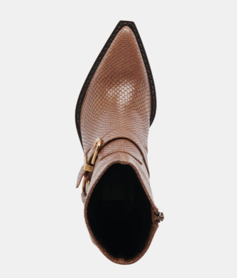 Rave Saddle Embossed Bootie