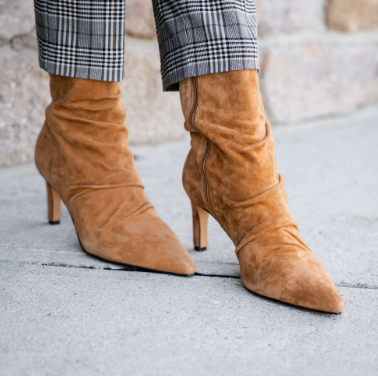 Fernly Heel Boot - Pecan Suede