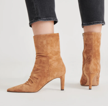 Fernly Heel Boot - Pecan Suede