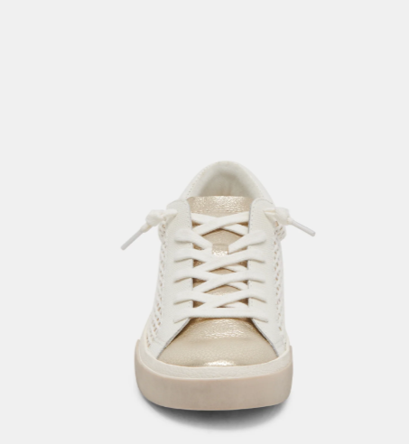 Zina Woven Sneaker - Bone/Gold - 9.5