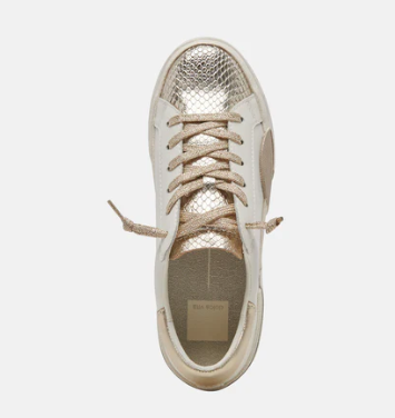 Zina Sneaker - White/Gold - 6.5