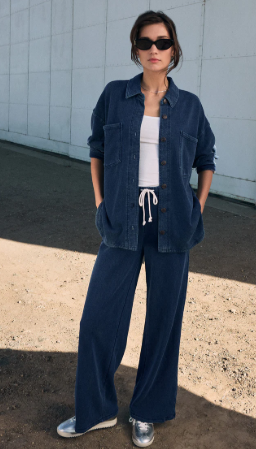 Hunter Knit Denim Pant- Indigo