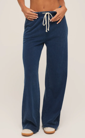 Hunter Knit Denim Pant- Indigo - S