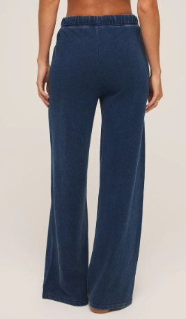 Hunter Knit Denim Pant- Indigo - Xs