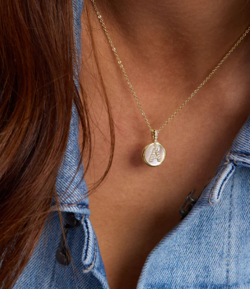 A Baby Love Letters Medallion Necklace