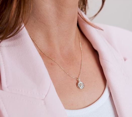 A Baby Love Letters Medallion Necklace