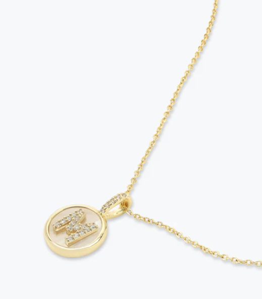 M Baby Love Letters Medallion Necklace